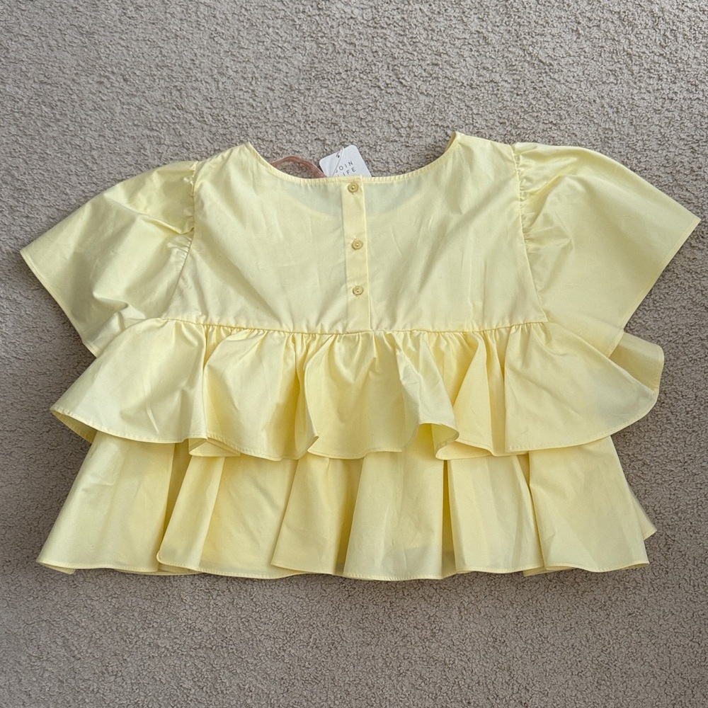Zara Yellow Ruffled Blouse - Picture 4 of 4